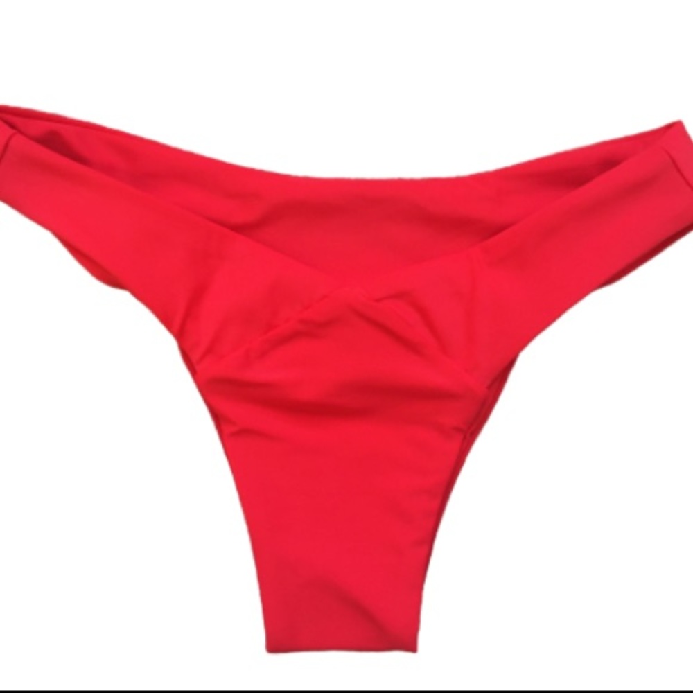 Candy red bikini bottom